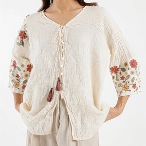embroidered floral tunic from ETHNC (made in Pakistan)